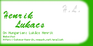 henrik lukacs business card