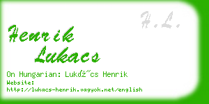 henrik lukacs business card